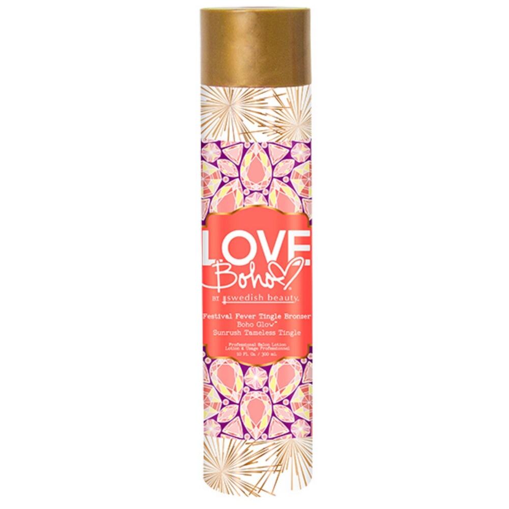 Love Boho Festival Fever Tingle Bronzer Tanning Lotion 10 Oz